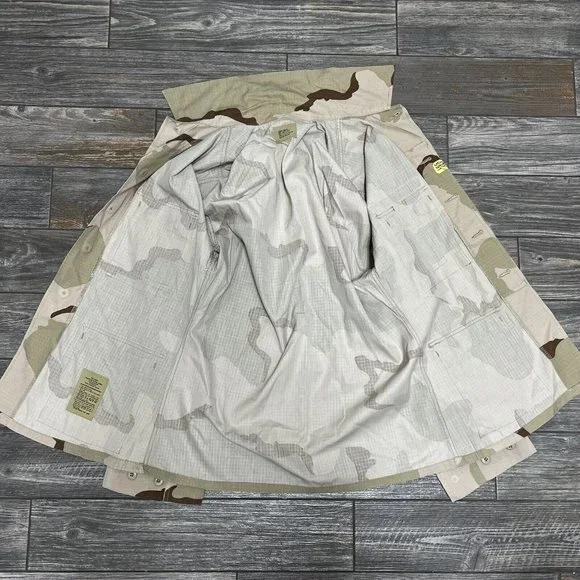 US Air Force Combat Military Coat Desert Jacket Medium Regular Camouflage Beige - Picture 15 of 16